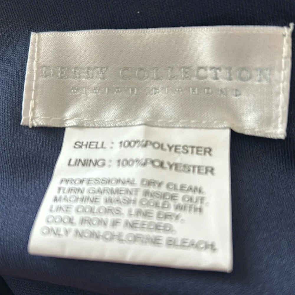 NWT Dessy Collection Cowl-Neck Criss Cross Slip Dress Midnight Size 14 Reg. $231 - Picture 6 of 11